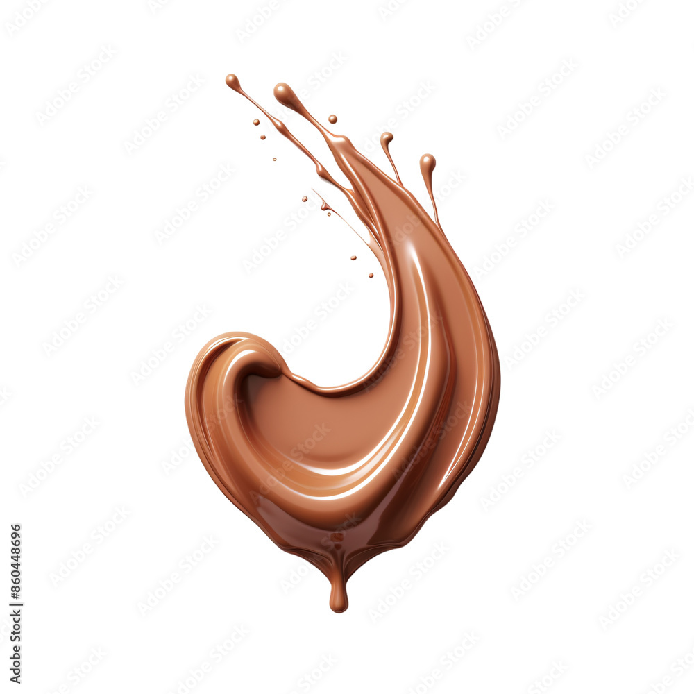Chocolate smooth splash on white background Chocolate smooth splash on white background