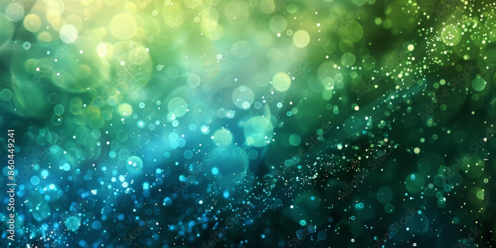 Soft, dreamy bokeh lights in shades of green and blue, with delicate branches and dew drops, creating a tranquil and fresh nature-inspired background. Soft, dreamy bokeh lights in shades of green and blue, with delicate branches and dew drops, creating a tranquil and fresh nature-inspired background.
