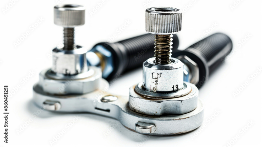 Leak-down testers for evaluating engine condition isolated on white background Leak-down testers for evaluating engine condition isolated on white background