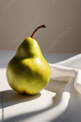 Fresh pear fruit isolated on white background
