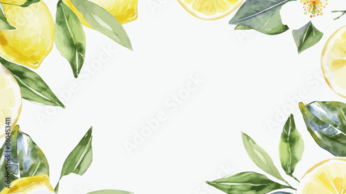 Lemon and Lime Floral Border