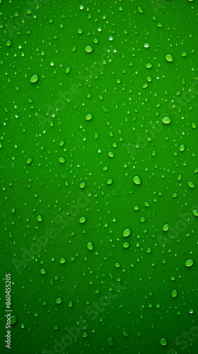 Water Drops, Rain and Dew on Green Background, Abstract Image, Texture, Pattern Background, Wallpaper, Background, Cell Phone Cover and Screen, Smartphone, Computer, Laptop, 9:16 and 16:9 Format - PNG