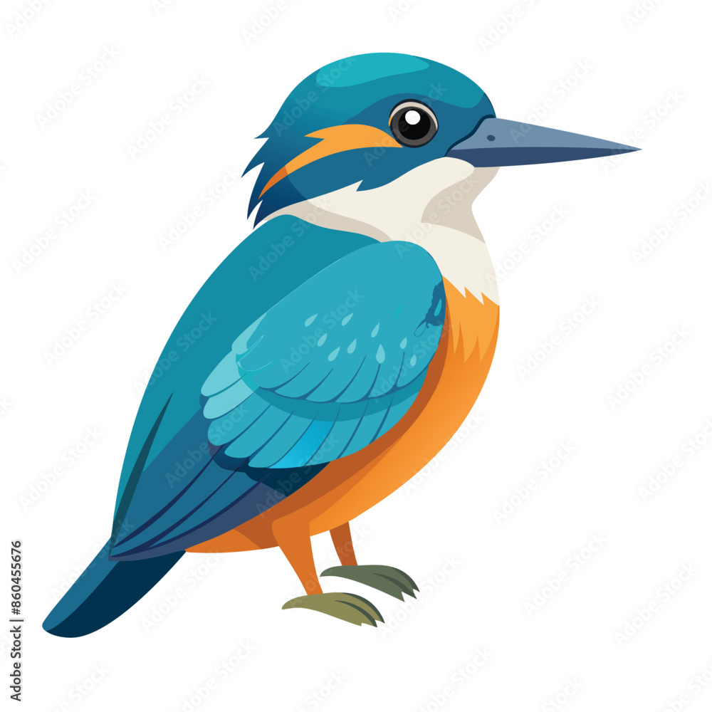 Obraz premium Kingfisher blue paint color victor file. eps