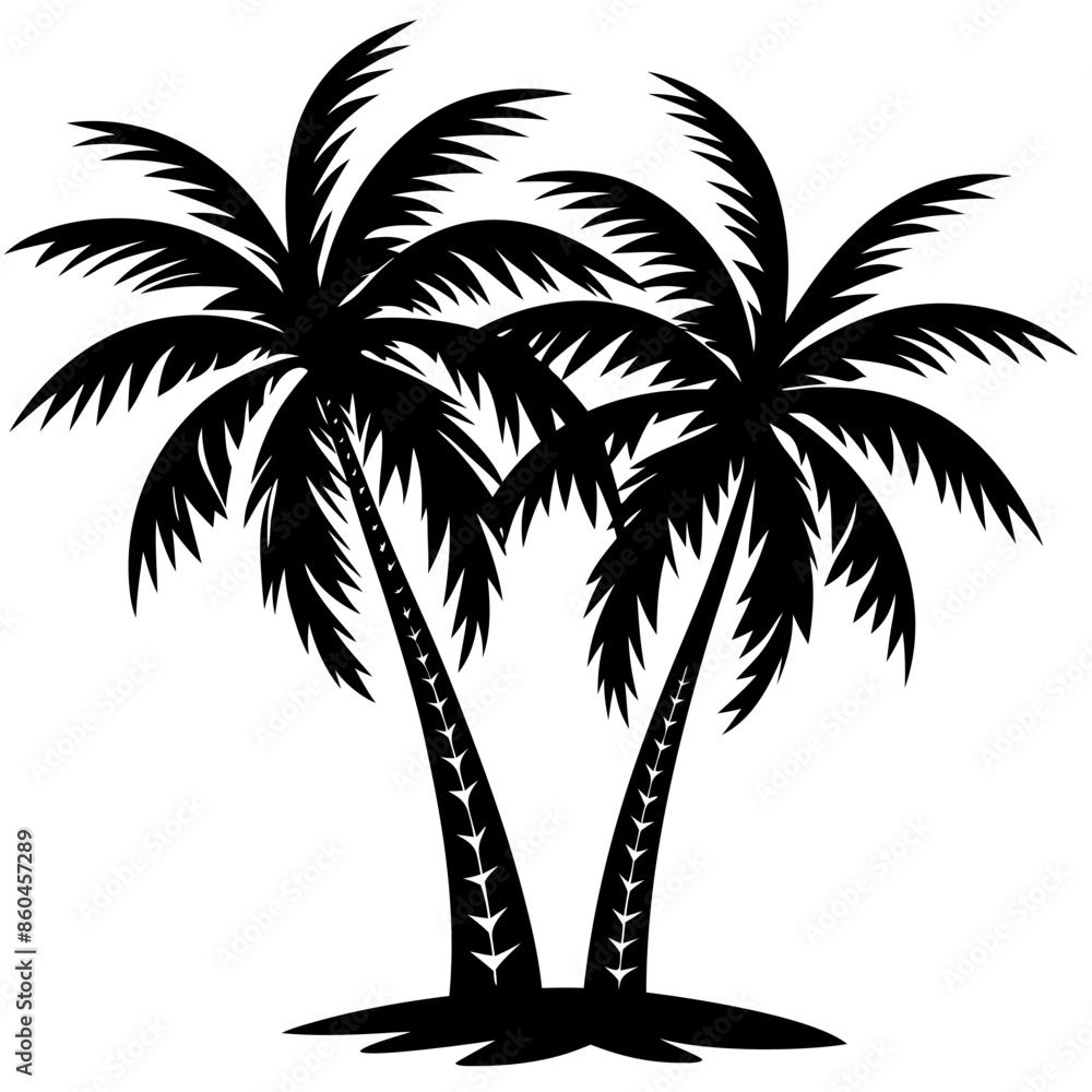 Obraz premium palm trees silhouettes