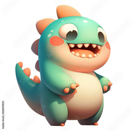 Cute Dinosaur 3D Illustration