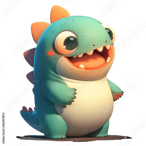 Cute Dinosaur 3D Illustration