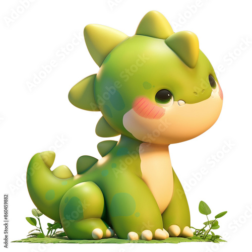 Cute Dinosaur 3D Illustration