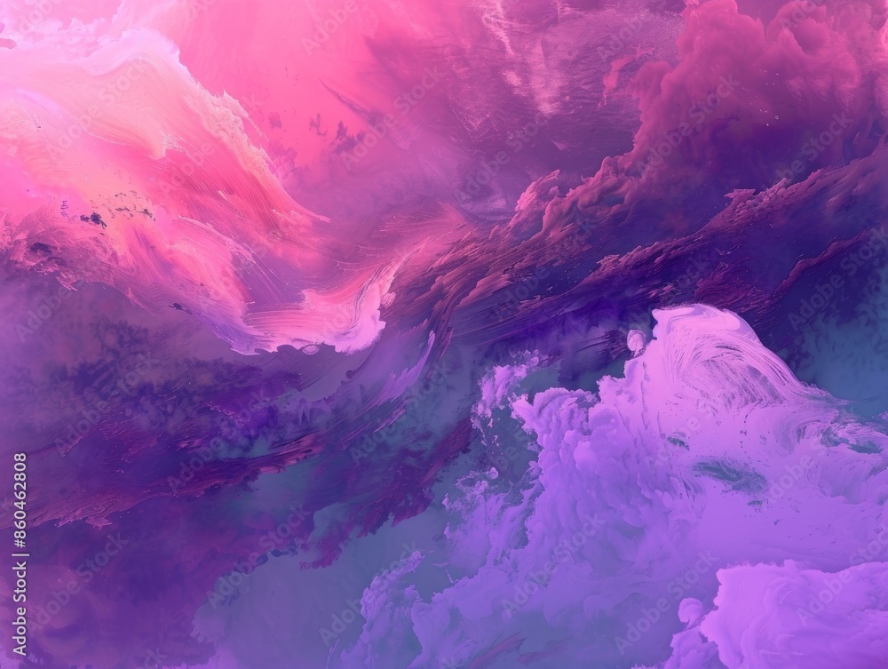 Obraz premium Dreamy Purple Abstract Graphic PosterDigital Aesthetic Flair
