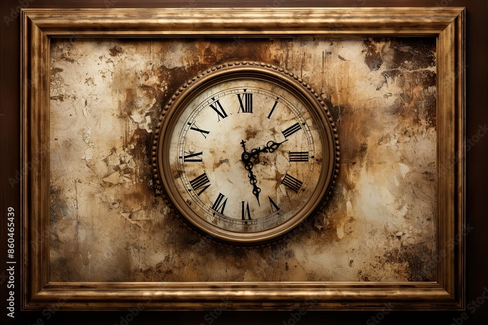 Fototapeta premium : ephemeral, elegance, worn - out, gold, grunge, art, rustic, metal, canvas, fleeting, enchanting, snapshot, intersection, time, creativity, antique, brown, frame, distressed, textures