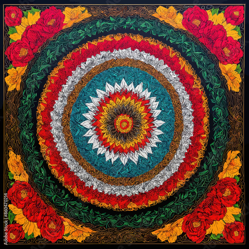 Radiant Floral Mandala