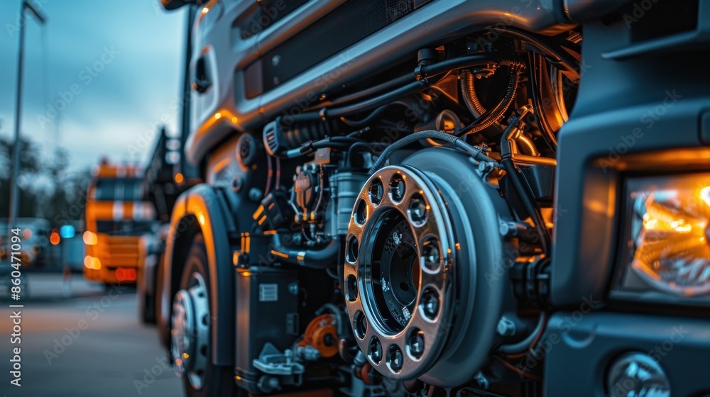 A close up of a car engine with a lot of detail A close up of a car engine with a lot of detail