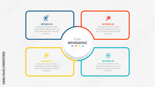 Three Step Infographic label design Vector template with line icons. process steps diagram, presentations, workflow layout, banner, flow chart, info graph vector illustration.