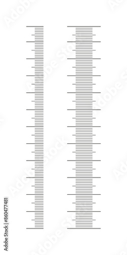Height charts from 50 to 170 centimeters. Templates for wall growth sticker. Meter wall, growth ruler.