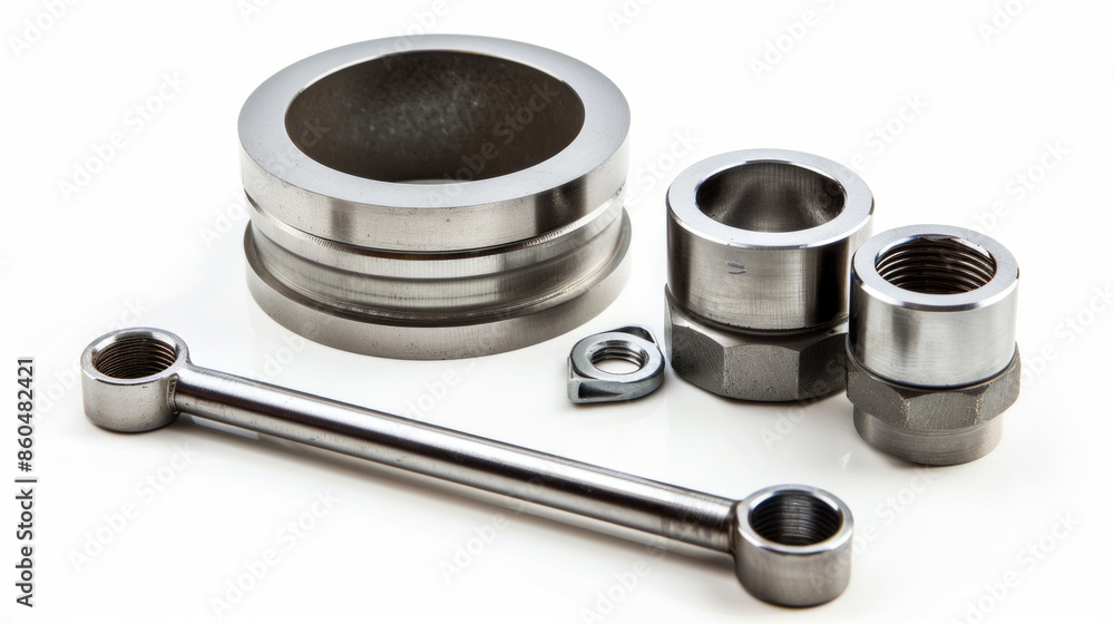 Engine piston ring gap tools for measuring piston ring gaps isolated on white background