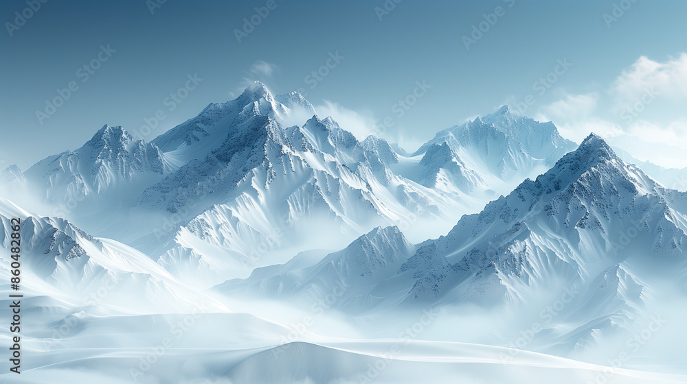 Obraz premium 雪山の光景