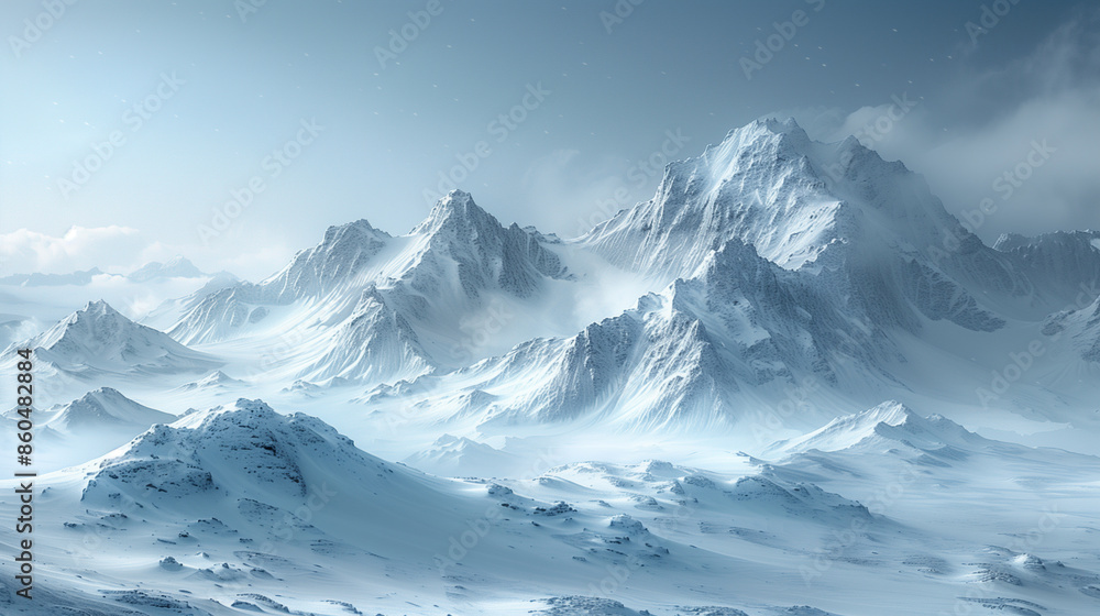 雪山の光景 雪山の光景