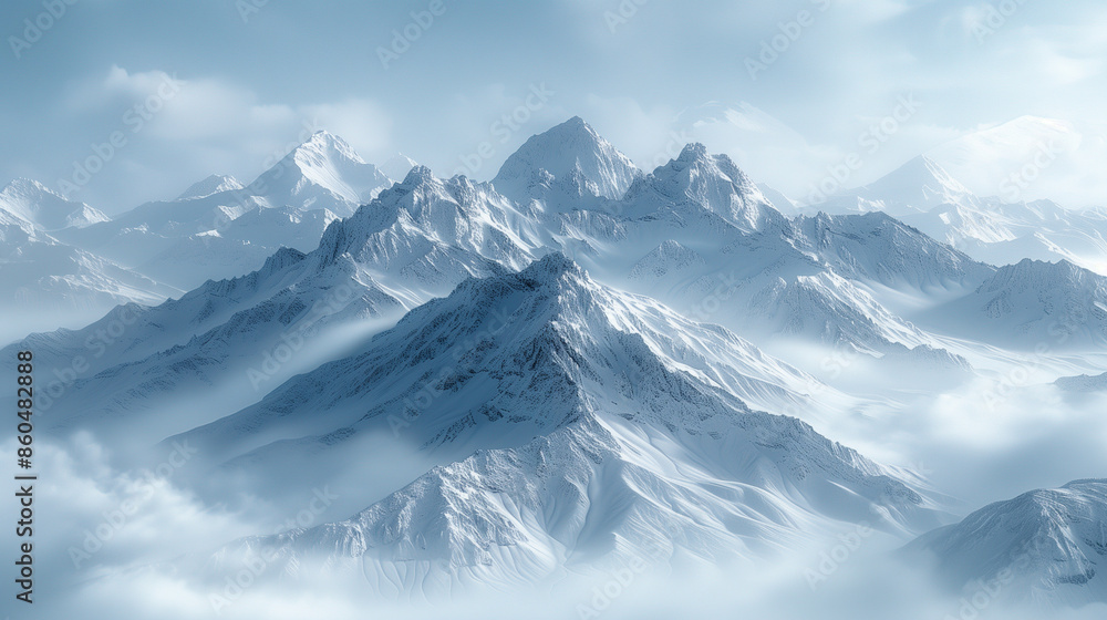 Obraz premium 雪山の光景