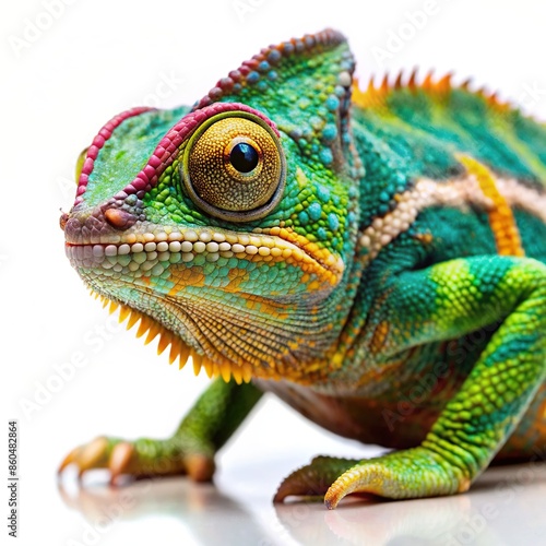 Chameleon isolated on a white background