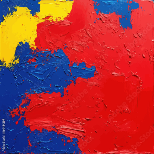 Abstract Expressionism: Vibrant Color Palette