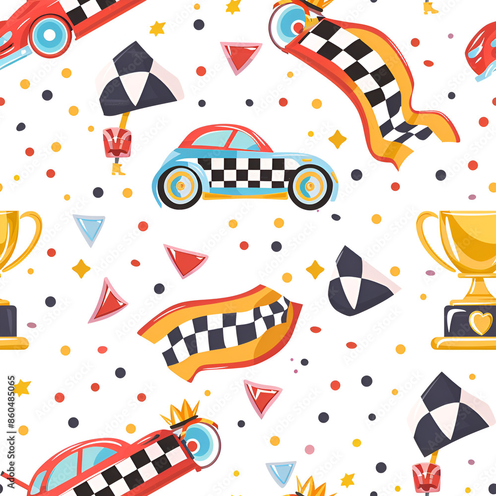 Cute Race Car Pattern Cute Race Car Pattern