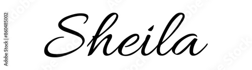 Sheila- colore nero - parola nome scritta - ideale per websites, presentazioni, biglietti, banners, sweatshirt, stampe, cricut, silhouette, sublimazioni, etichette, adesivi