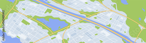 City Map Featuring Detailed Streets, Highways, And Bodies Of Water, Highlights Urban Planning, Infrastructure