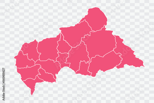 Central African Republic Map punch Color Background quality files png Art & Illustration