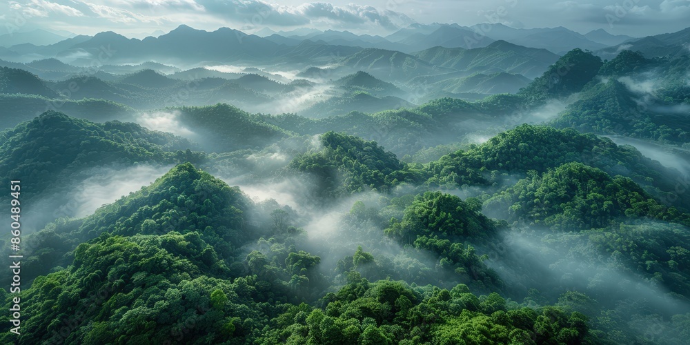 Misty Mountain Landscape Misty Mountain Landscape
