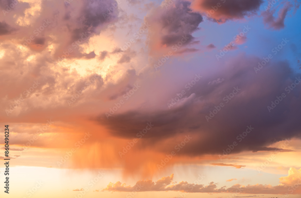 Fototapeta premium Sunset sky with clouds