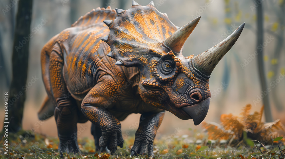 Fototapeta premium Dinosaurio triceratops