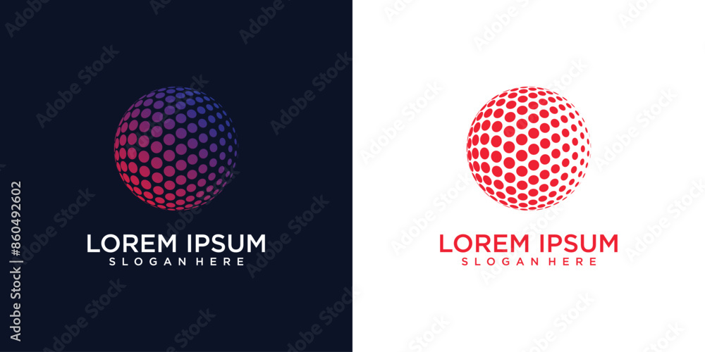 Creative global technology logo design with modern concept , digital logo , premium vector Creative global technology logo design with modern concept , digital logo , premium vector