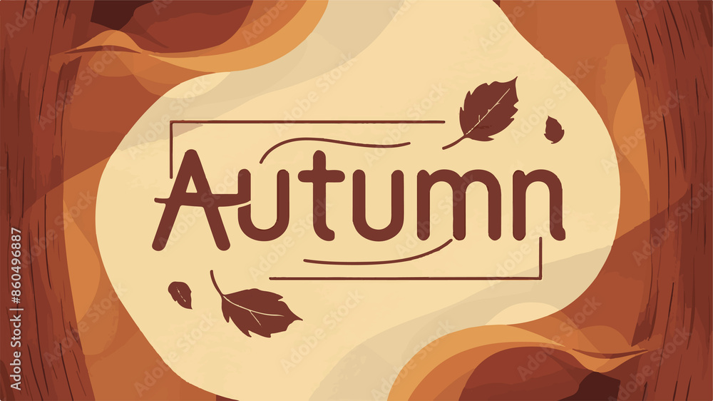 Fototapeta premium Autumn modern abstract illustration