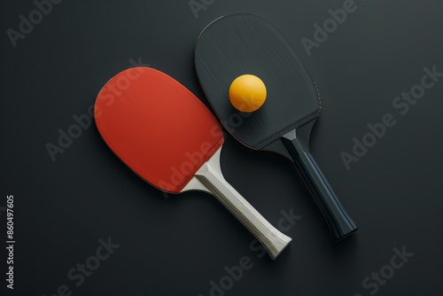 Table tennis racket, table tennis concept