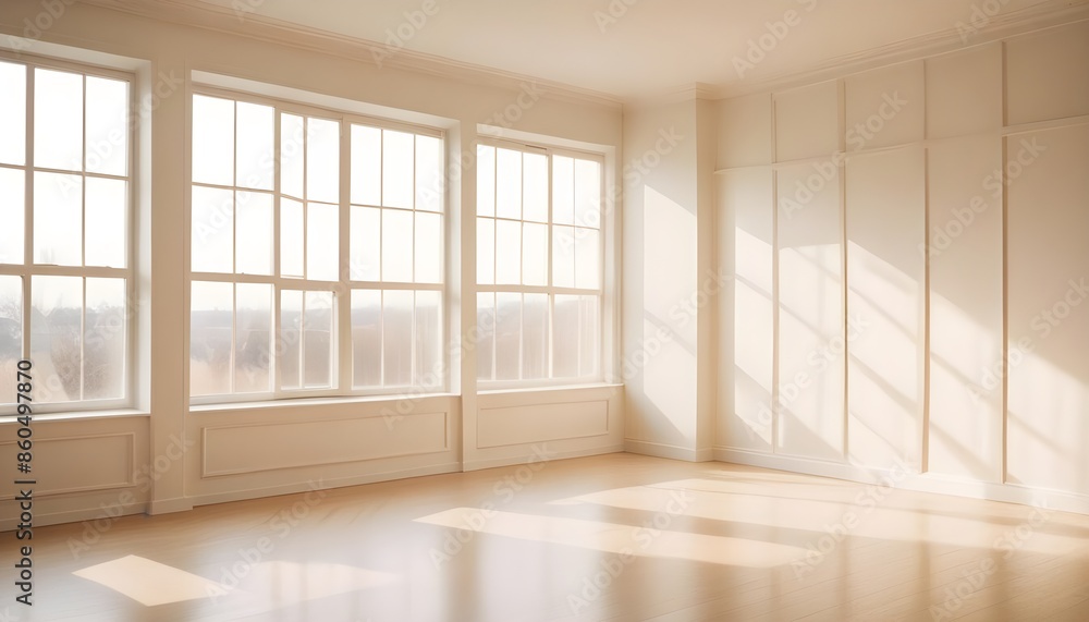 Obraz premium white and gold theme modern interior design