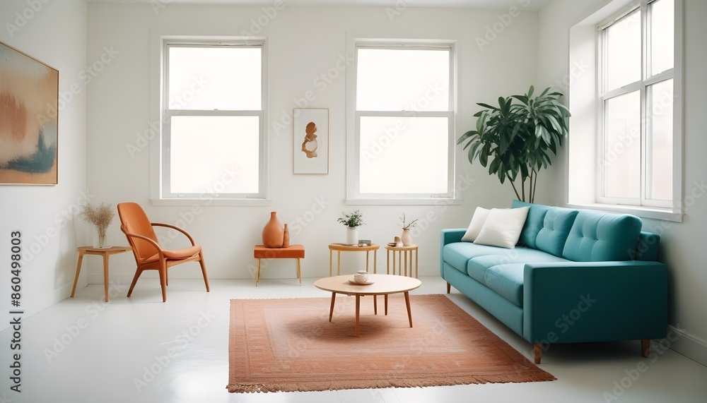 Fototapeta premium white and gold theme modern interior design