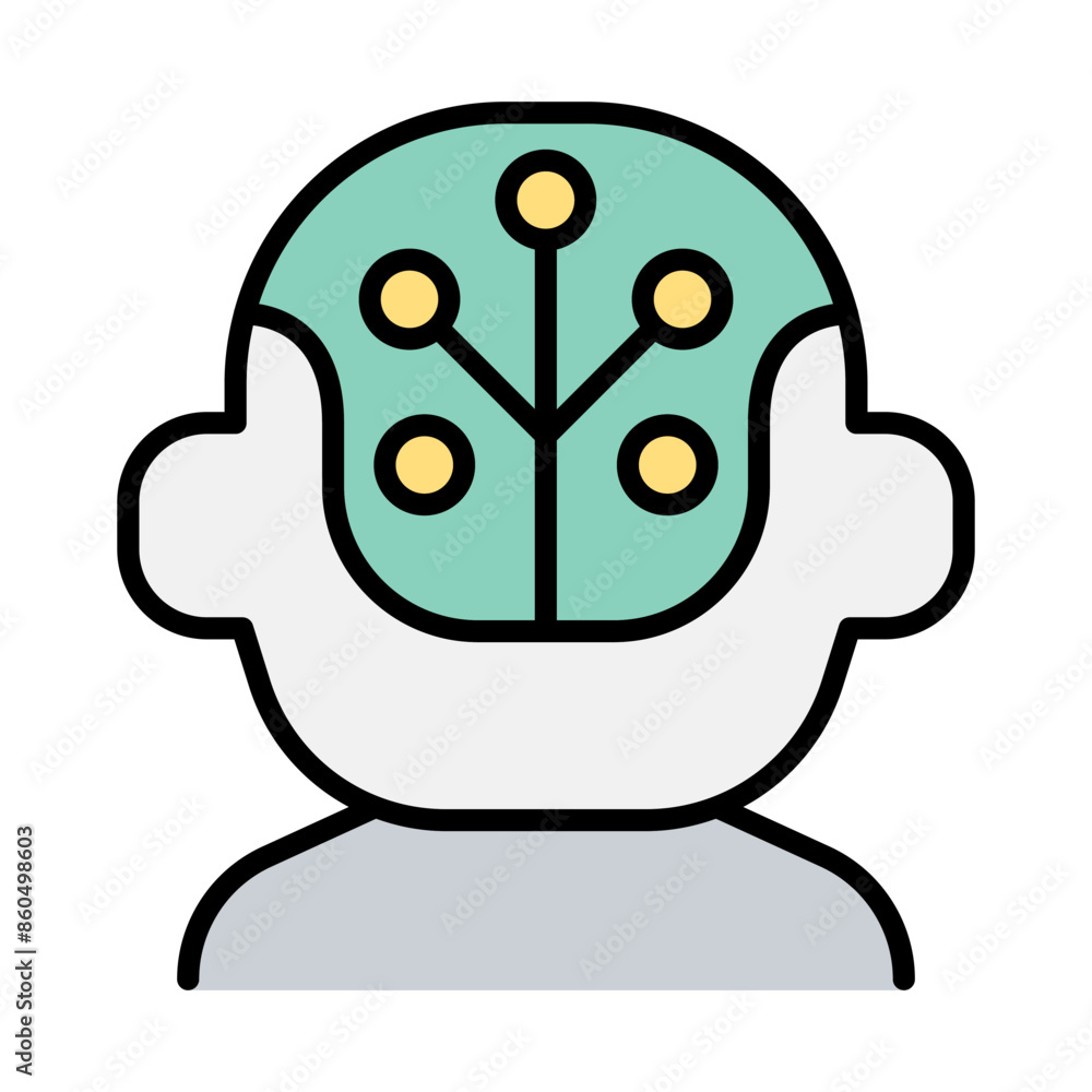 Obraz premium AI, artificial intelligence icon