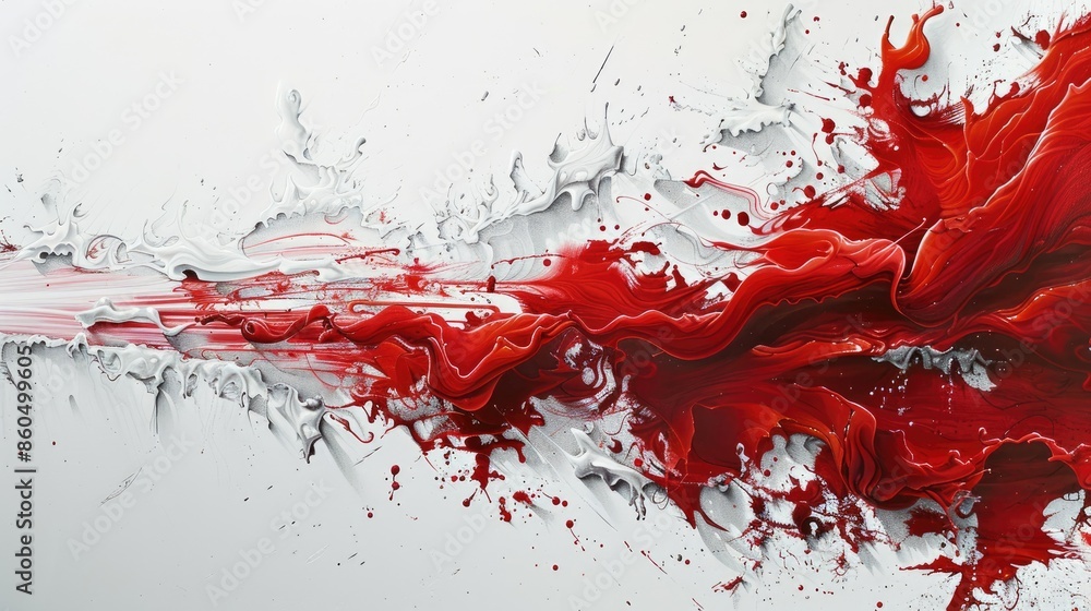 Ripped red paper white. Generative AI Ripped red paper white. Generative AI