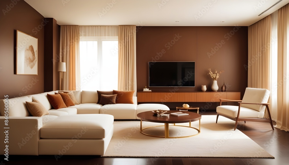 Fototapeta premium white and gold theme modern interior design