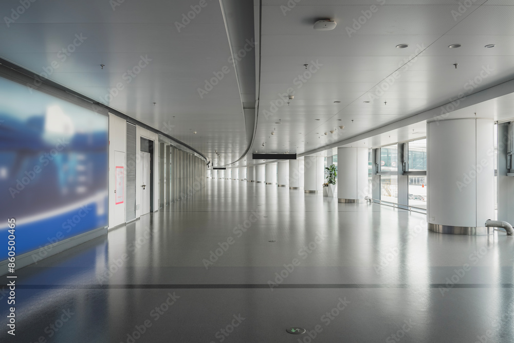 Contemporary Empty Office Corridor Contemporary Empty Office Corridor