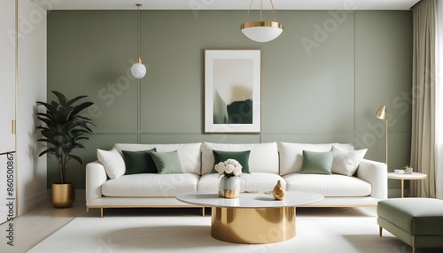 white and gold theme modern interior design