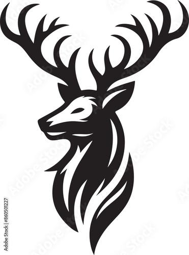 Silhouette vector mascot logo illustration.