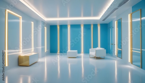 white and gold theme modern interior design