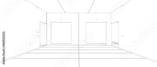 3D illustration of building structure