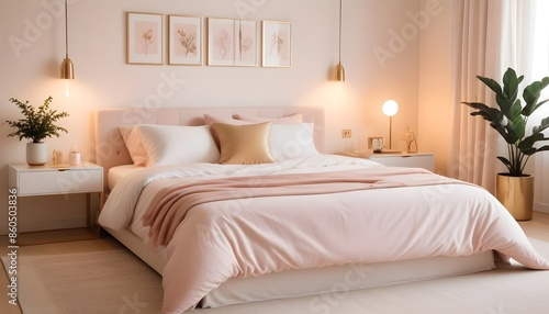 Wallpaper Mural white and gold theme modern interior design Torontodigital.ca