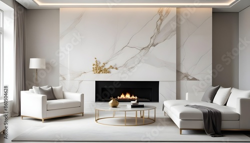 white and gold theme modern interior design