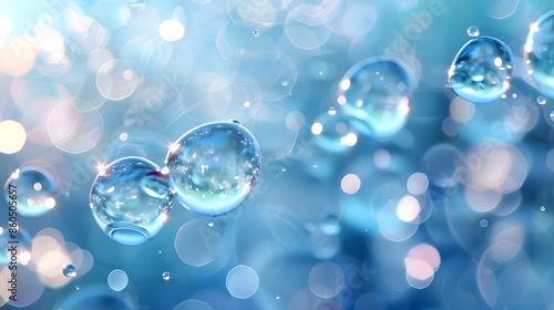 Wallpaper Mural Vast water landscape adorned with droplets Torontodigital.ca