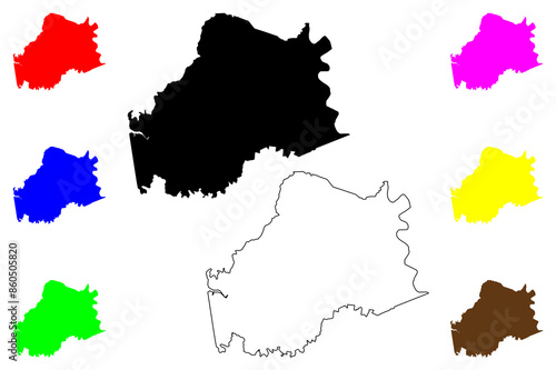 Anderson County, Kentucky (U.S. county, United States of America, USA, U.S., US) map vector illustration, scribble sketch Anderson map photo