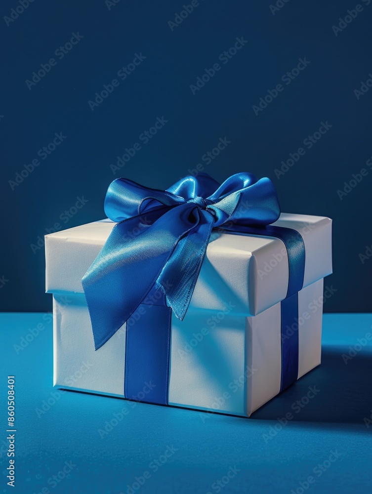Gift Box with Blue Ribbon Gift Box with Blue Ribbon