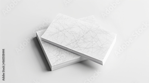 Glass scratch removal business cards for networking isolated on white background photo