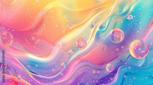 Colorful fluid background with gradients and bubbles. Use it for posters, banners, flyers, websites, and more. EPS file included.